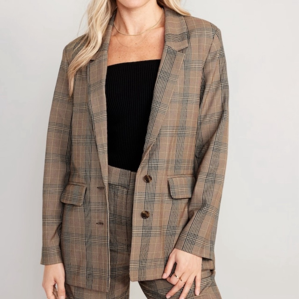 Plaid Relaxed Suit Blazer